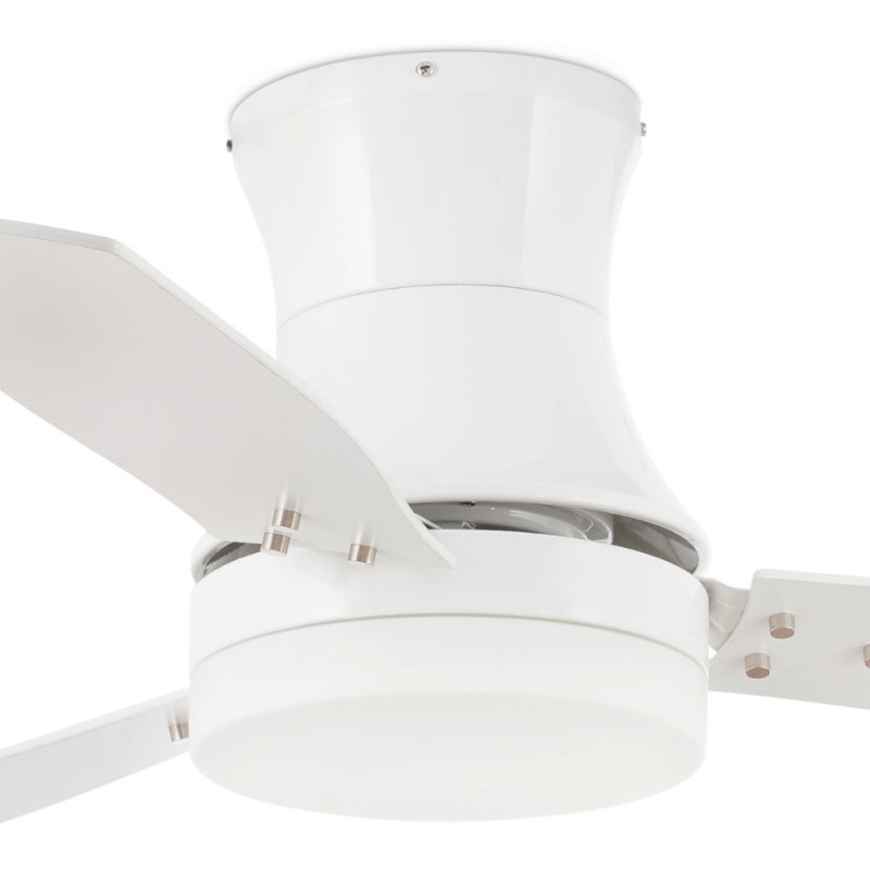 Faro Tonsay Ventilateur De Plafond 132cm Blanc 2Xe27 15W 3 Pales