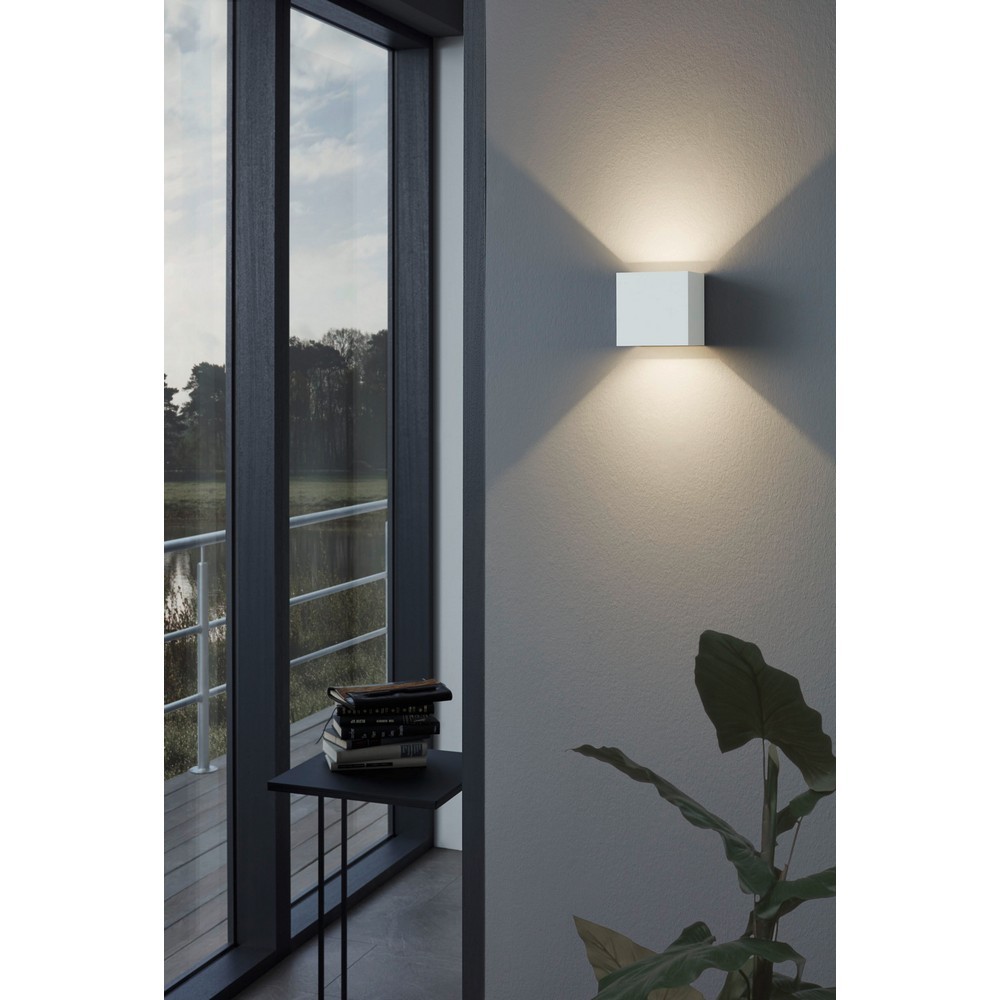 Eglo Calpino Aplique De Pared Exterior Led Blanco Luz C Lida W