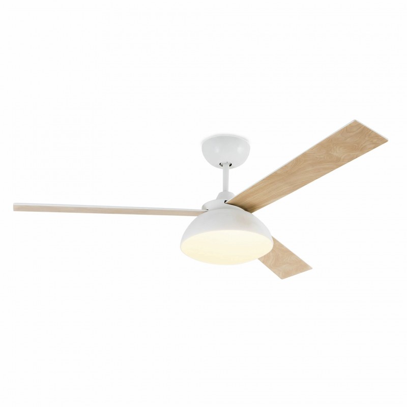 Ventilador De Techo Faro Rodas Dc Blanco Palas Blanco Pino Smart Fan