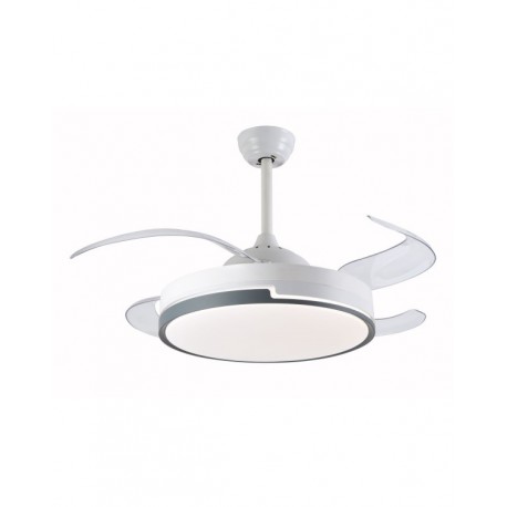 Ventilateur De Plafond Led R Tractable Brasil Dc Motor Blanc