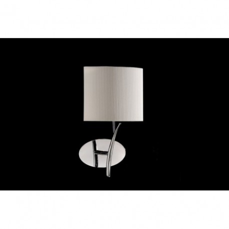 Aplique de Pared Mantra Eve Cromo 1 Luz con Pantalla Blanco Roto