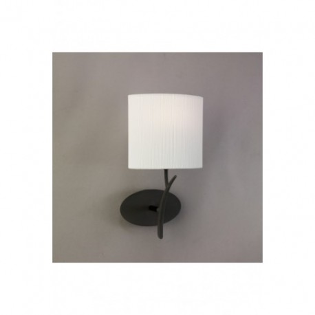 Aplique de Pared Mantra Eve Forja Gris Antracita 1 Luz con Pantalla Blanco Roto