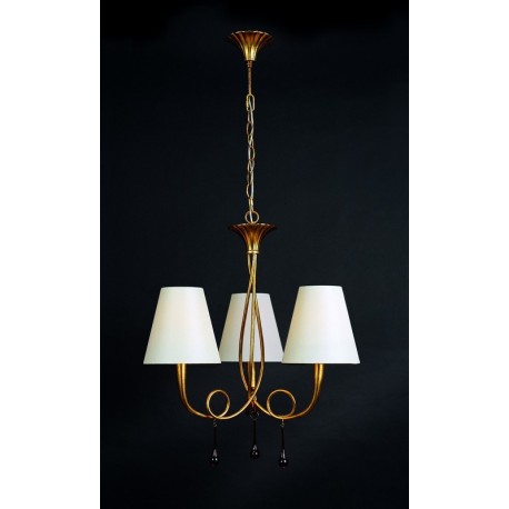 Lámpara Colgante Mantra Paola Oro 3 Luces