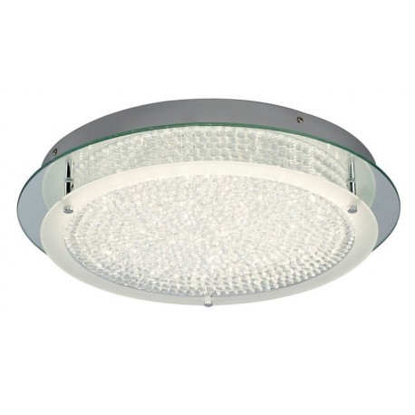 Plafón de Techo LED Mantra Crystal Cromo Rendondo 45Cm Luz Neutra 21W