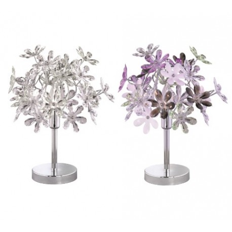 Lampe de Table Trio Flower Chrome 1 Bulb E14 32cm