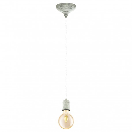 Suspension Vintage EGLO Yorth White 1 Bulb E27 12,5cm