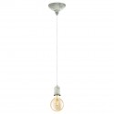 Suspension Vintage EGLO Yorth White 1 Bulb E27 12,5cm