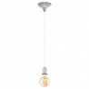 Suspension Vintage EGLO Yorth White 1 Bulb E27 12,5cm