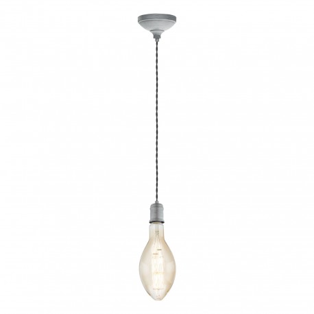 Suspension Vintage EGLO Yorth Silver 1 Bulb E27