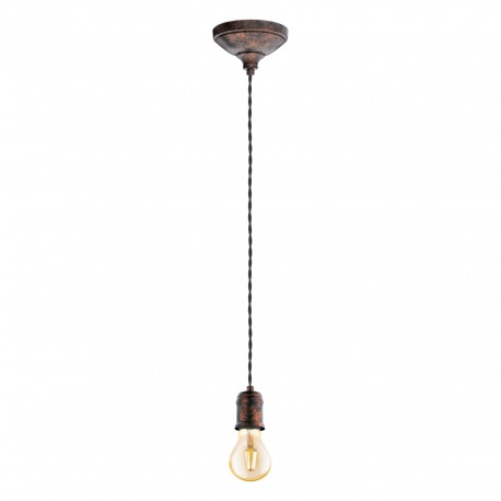 Suspension Vintage EGLO Yorth Cuivre 1 Ampoule E27 12,5cm