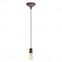 Suspension Vintage EGLO Yorth Cuivre 1 Ampoule E27 12,5cm