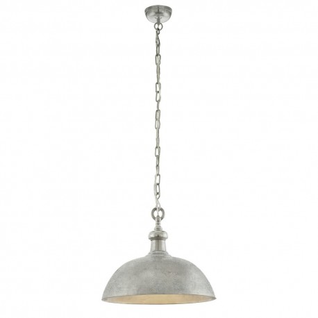 Suspension Vintage EGLO Easington Nickel Matte 1 Bulb E27 50cm