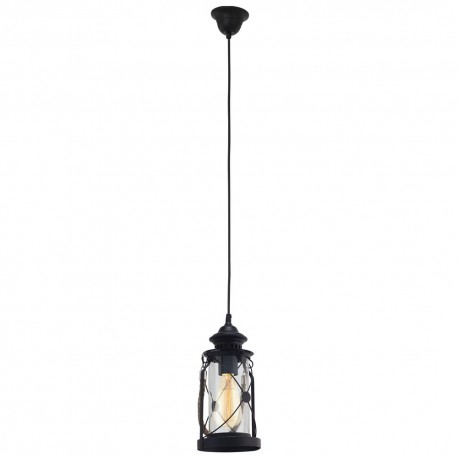 Suspension Vintage EGLO Bradford Black 1 Bulb E27