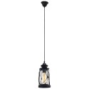 Suspension Vintage EGLO Bradford Black 1 Bulb E27