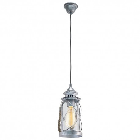 Suspension Vintage EGLO Bradford Silver 1 Bulb E27