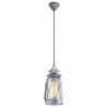 Suspension Vintage EGLO Bradford Silver 1 Bulb E27