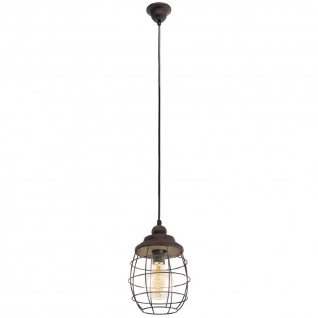 Suspension Vintage EGLO Bampton Brown 1 Ampoule E27