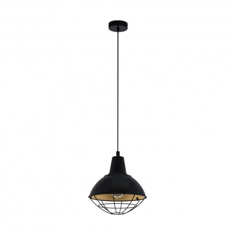 Suspension Vintage EGLO Cannington Black 1 Bulb E27