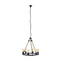 Suspension Vintage EGLO Findlay Noir 6 Ampoules E27