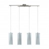 Suspension Eglo Pinto Nero Nickel Mate 4 Ampoules E27 90,5cm