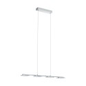 Lámpara Colgante LED Eglo Cartama Cromo Luz Cálida 18W 78cm