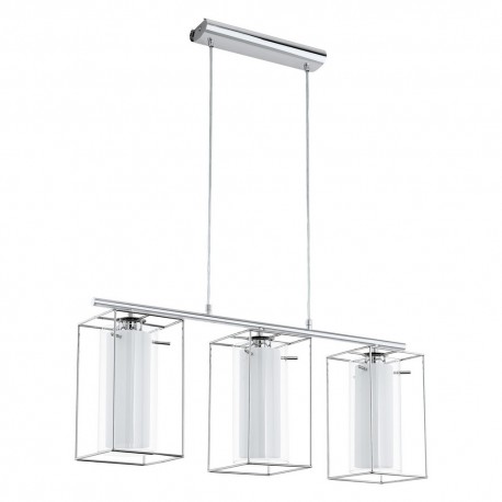 Suspension Eglo Loncino 1 Chrome 3 Ampoules E27 74,5cm