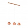 Suspension Eglo Rocamar Cobre 3 Ampoules E27