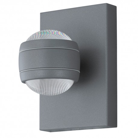 Aplique de Pared Exterior LED Eglo Sesimba Plata Luz Cálida 7W