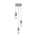 Suspension Eglo Silvares Gris 3 Ampoules E27 25cm