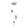 Suspension Eglo Silvares Gris 3 Ampoules E27 25cm