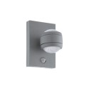 Aplique de Pared Exterior LED Eglo Sesimba 1 Plata Luz Cálida 7W