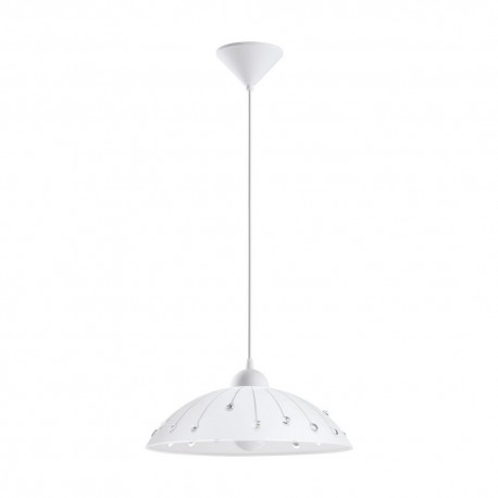 Suspension Eglo Satin Blanc Vetro 1 Ampoule E27