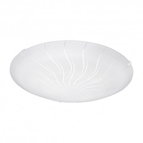 Plafonnier LED EGLO Margitta 1 Blanc avec Cristaux Lumière Chaude 11W 31.5cm