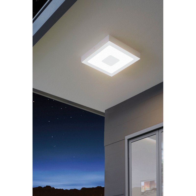 Lámpara LED de techo exterior Lahja, IP65, blanco