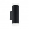 Aplique de Pared Exterior Eglo Riga-Led Negro 2 Bombillas GU10