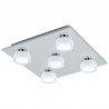 Plafón de Techo para Baño LED Eglo Romendo 1 Cromo Luz Cálida Regulable 36W