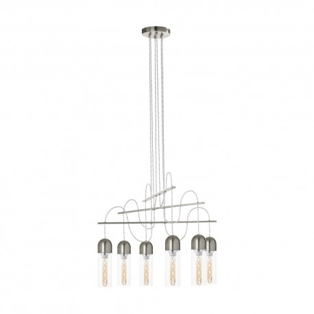 Suspension Eglo Zacharo Nickel Matte 6 Ampoules E27