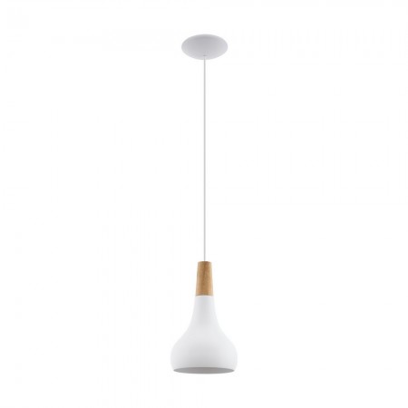 Suspension Eglo Sabinar Blanc 1 Ampoule E27 18cm