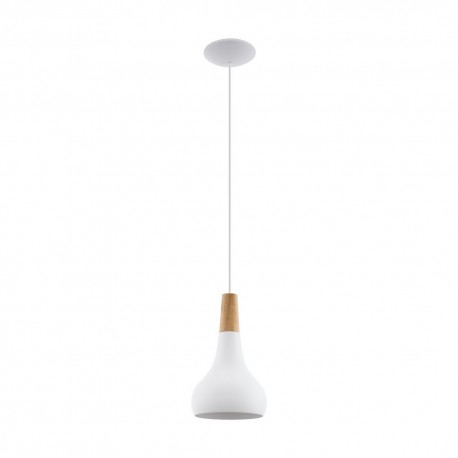 Suspension Eglo Sabinar Blanc 1 Ampoule E27 18cm