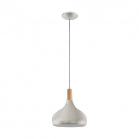 Suspension Eglo Sabinar Argent 1 Ampoule E27 28cm