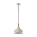 Suspension Eglo Sabinar Argent 1 Ampoule E27 28cm