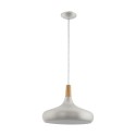 Suspension Eglo Sabinar Silver 1 Bulb E27 40cm