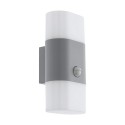 Aplique de Pared Exterior LED Eglo Favria 1 Plata Luz Cálida 11W