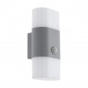 Aplique de Pared Exterior LED Eglo Favria 1 Plata Luz Cálida 11W