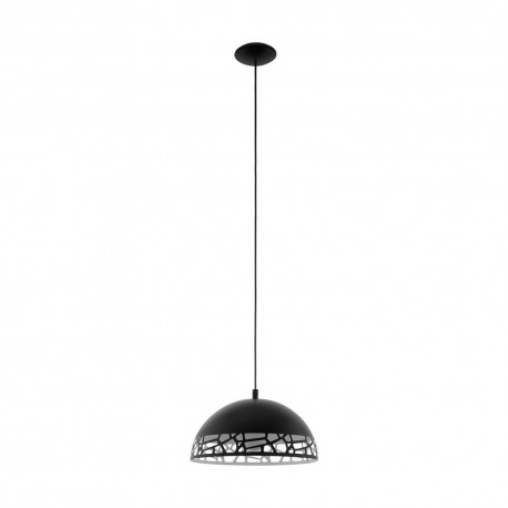 Lámpara Colgante Eglo Savignano Negro 1 Bombilla E27 38cm