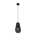 Lámpara Colgante Eglo Palmones Negro 1 Bombilla E27 20cm