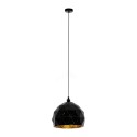 Lámpara Colgante Eglo Roccaforte Negro 1 Bombilla E27 30cm