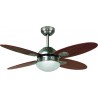 Ventilateur de plafond BASTILIPO Bermeo Nickel 106cm avec contrôle