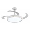 Ventilateur de plafond LED Jueric Invest Aine Blanc Lames Rétractables DC Moteur