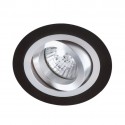 Halogène encastré LED aluminium-noir rond GU-10